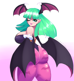 soulgryn: Haven’t drawin in ages, so why not cute Morrigan when she’s been revealed for #MVCI ’ v’