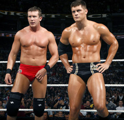 fishbulbsuplex:  Ted DiBiase and Cody Rhodes  Miss Legacy!