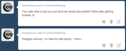 queenchikkbug: Thanks! Jello booty for you B) 