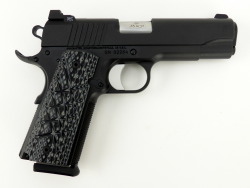 fmj556x45:  So Clean. I love a clean looking 1911 with out front slide serrations and billboard logos all over the slide. I also dig non-ambi over extended safetys.   Guncrafter Industries Commander .45 ACP caliber pistol. 4” model with GI night sights.