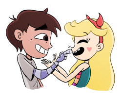 *boop* “It tickles!”Getting rid of the Monster Arm was painful.But Marco’s new arm works just fine.It’s a new kind of Starco Hell.Again, Marco as the first handicapped Disney hero when?More prosthetic-limb!Marco here. (x)