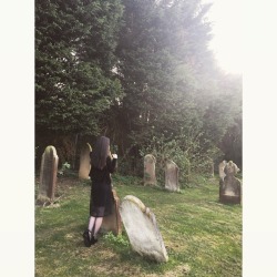 Evening stroll through the graveyard.