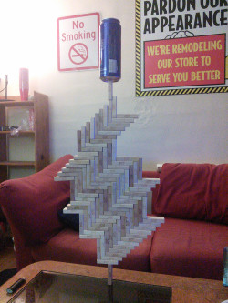 gurosebe:  hanari-san:  stunningpicture:  To the person who posted the Jenga tower earlier. Your move.  how the FUCK  engineering students, probably