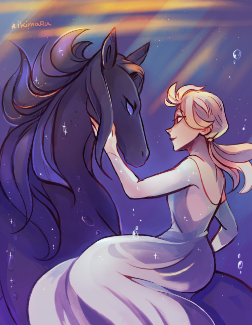 one more because I wanted to draw the water horse 💙  ☆ speedpaint