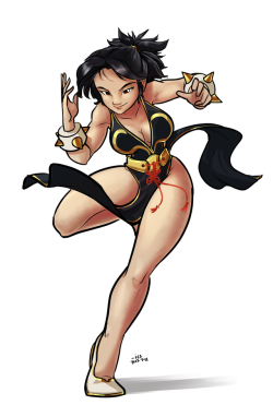 ninsegado91: iancsamson: A drawthread entry - Cassandra Cain wearing Chun-Li’s battle dress Nice 