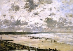 snowce:  Eugène-Louis Boudin, The Beach, Cloudy Sky, 1885 