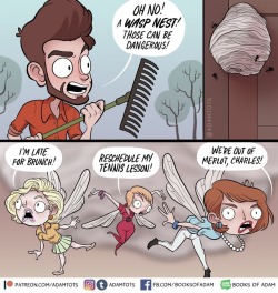 adamtots:No WASPs were harmed in the making of this comic.