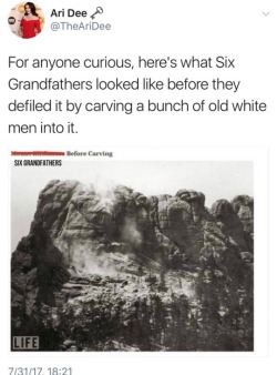prguitarman: dogiest-doge:  meeko-mar: I’ve never actually seen what it looked like before Mt. Rushmore…it’s so saddening. P r e a c h   Yikes  