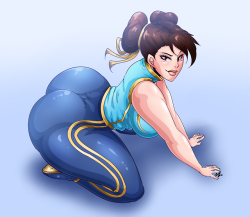 oki-doki-oppai: Chun-Li Booty - Commission   Commissions are open yes.Please check me out on twitter too it is much appreciated : twitter.com/OkiOppaiLegitFull res pics available on patreon at the end of each month : www.patreon.com/okioppaiConstructive