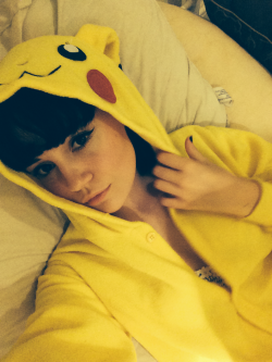 agingb0nes:  medusaisawh0re:  agingb0nes:  it’s like a thousand degrees why am I wearing a onesie in bed  &lt;3  Babe  and I thought you couldn&rsquo;t get any cuter then I saw these pictures of you wearing a pikachu onesie and I realised I was wrong