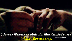fponthedl:  &ldquo;I, James Alexander Malcolm MacKenzie Fraser.&quot;  Preview of 1x07 - The Wedding x 
