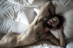 RESERVATIONS : LEVI SEVEN (white sheets) a photo series on the last place we can be anonymous. the hotel room. this series focuses on model Levi Jackson, in the Standard Hotel, the Highline, New York City, New York. photographed by Landis Smithers