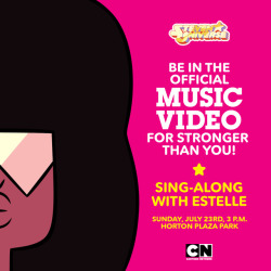 Want to be featured in the official “Stronger Than You” music video AND get a free t-shirt? Join us this Sunday at the @hortonplazapark for a massive sing-along with the one and only Estelle!
