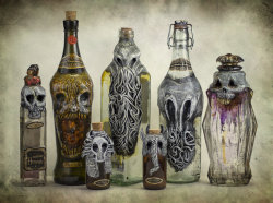 steampunktendencies:  Creepy Bottles by   Andrea Falaschi