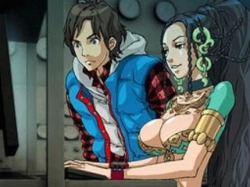 fostersffff:  Junpei’s expression perfectly captures the look of a man desperately, desperately trying to focus on something other than the giant anime titties right next to him 