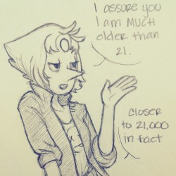 needstogetalife-butcrona:  i haven’t had time to draw, so take this bad pearl doodle i did a while back 
