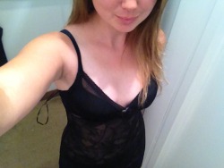 makemeheartless:  went shopping today, does it look better with or without the bra? ;) 