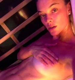 celebsextapesonline:  Topl Model Nina Agdal Naked Selfie Photo