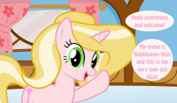 askbubblegumkiss:  Introducing, Bubblegum Kiss! A sweet little mare who’s special talent stretching. She hopes to have a lot of fun here, so try and make her feel welcome.  For all of you out there that were asking about a Bubblegum Kiss Ask Blog&hellip;