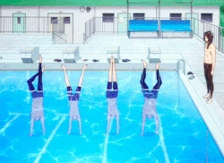 madnessatdawn:  cubejello:  yuucchi:   Iwatobi Family  #that’s it#that’s the show  Again, it shows their personalities. Rei is trying to make his legs look perfect and beautiful but failing because he’s still a mere baby at swimming and he’s trying