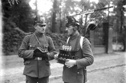 Berlin Anti-Riot Police with Radiophone, 1923.