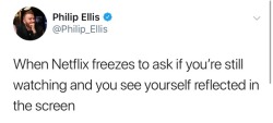 raejin99: loveandlucky:   thebeautysupplystore: with a titty out and everything   tits: out netflix: questioning    I am forcibly removed from a lethargic state of binge-watching 