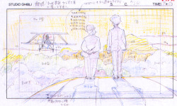  Animation layouts from Hayao Miyazaki’s The Wind Rises (風立ちぬ) showing the meticulous detailing in the aircraft, machinery and scenery—-even though it would all be drawn and re-drawn several more times after this. From The Wind Rises Roman