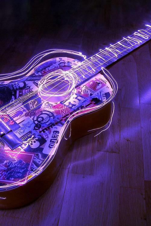 Cool neon backgrounds guitar