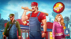 thattalldarkguy:  justinrampage:  The Super Mario Brothers Imagined as Grand Theft Auto Characters Grand Theft Mario by Malaysian artist Amirul Hafiz is a kick ass collection of illustrations that imagine video game characters from Super Mario Brothers as