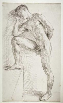 ilikeoptter: ecossais: Paul Cadmus  Male Model (Michael Kan) 1953 U.S.A. - San Francisco - Fine Arts Museums, Achenbch Foundation for Graphic Arts   The foreskin is the essence of a man. A man, deprived of his foreskin, is a man, disfigured. Men, it’s
