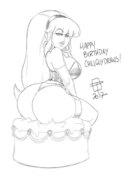 callmepo: Happy Birthday @chillguydraws ! Had to prepare a special bootycake for you. ENJOY! 