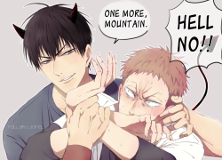 fallen-lucifiel:  He Tian and Guan Shan from 19 Days. The latest chapter totally killed me. I had to art for it uhuhuhu I love these two so much!! He Tian’s nickname for Guan, “Mountain” is just so cute. Ahhhh… He Tian you bully. Guan you crybaby,
