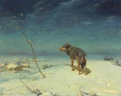 hierarchical-aestheticism:  The Lone Wolf by Alfred Wierusz-Kowalski