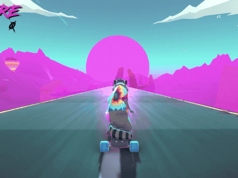 alpha-beta-gamer: Tanuki Sunset is a delightful synthwave raccoon skateboarding game that will brighten up your day! Read More &amp; Play The Alpha Demo, Free (Windows &amp; Mac) 