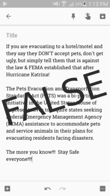 writertobridge:  The claim that the PETS Act requires hotels/motels to shelter your animals is false. Let me explain. Why Was The PETS Act Passed? The PETS Act was signed into law on October 6th, 2006. The bill was brought forward after the events of