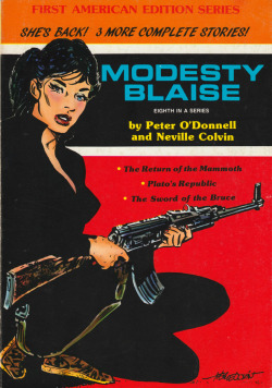 Modesty Blaise: First American Edition Series #8, by Peter O’Donnell and Neville Colvin (1984). From Oxfam in Nottingham.