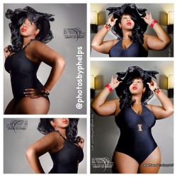 This model is proving fashion and vixen curves can go together like peanut butter and jelly !! #photosbyphelps #fashion #onepiece #swimsuit #bighat #bighat @sirenphoenixtheplusmodel