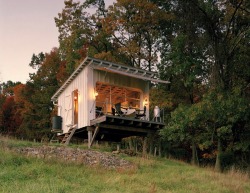 smallandtinyhomeideas:  THE SHACK | Broadhurst Architects / hat tip tinyhouseswoon The shack was created as a logical step between tent camping, and the yet unrealized weekend cottage. This fundamental shelter has no electricity. Oil lamps provide light.