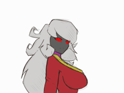 null-max: I think I’m slowly getting this animation thing down Decided to do one of my Oc Domina Mors cuz bewbs. May try shading n stuff later.   ;9