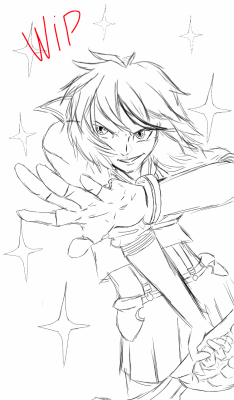 Just the line art of the Ryuko drawing im doing, I&rsquo;m pretty happy with how its coming out :D Gonna color it after I finish this commision im doing