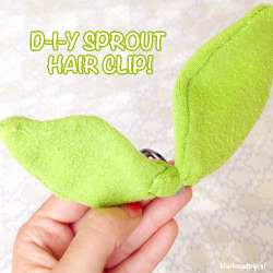 b1a4roadtrip-sf:  DIY Sprout Hair clip Day 21 (aka 29 Days Until) - Sprout MakingHere’s the little sprout hair clip I made with a pair of socks, twist ties from the grocery store, an old hair clip, sewing needle/thread/scissors, and glue. Are there