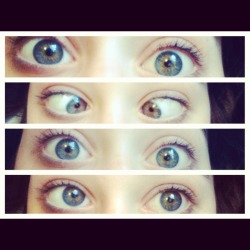 My eyes and me.  Yeah .