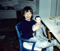 viciousdildo: miss-serket: I still can’t get over how this is Andrew Hussie as a child. It’s so fucking weird to think that at some point, Hussie was a child. Like, a real human being an not some kind of cryptic entity.  Who’s the boy holding him?