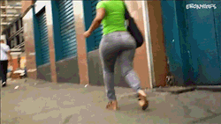 ebonygifs:  dat rhino ass  no panties is gonna fit that culo