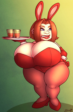 supersheela:  Owed commission for VersusMe of bunny-girl-waitress Judeli. 