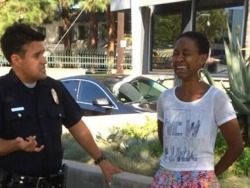 lamardeuse:  sunflowyr:  errolwiththepost:  congenitaldisease:  Daniele Watts, an African-American actress who has starred in Hollywood films such as Django Unchained, was “handcuffed and detained” by Los Angeles police officers after being mistaken