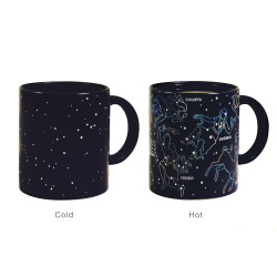 coolfatcat:  banavalope:  orientaltiger:  The Constellation Mug reveals constellations when it is hot.  whY DONT I OWN THIS  i want this thing here