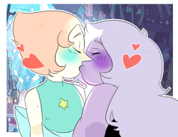 popikat:    pearlmethyst bomb  ☆ day 5 ☆kissing when there’s nothing to do, they sneak off some kisses here and there   ( ͡° ͜ʖ ͡°) 