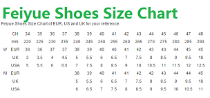 Feiyue Shoes Size Chart