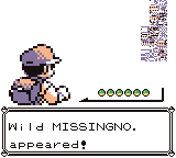 retrogamingblog: Missingno’s appearance in Pokemon Red and Blue can be altered based on the name you choose for your character Ghost:   y is the 3rd, 5th or 7th character of your name Aerodactyl skeleton: x is the 3rd, 5th or 7th character Kabutops